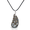 White, variant on Green Sea Sediment Jasper & Bronzite Teardrop Necklace Pendant