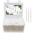 thumbnail image 1 of Bastoncillos de algodón de bambú Egaageoi, 1000 unidades, biodegradables, 1 of 9