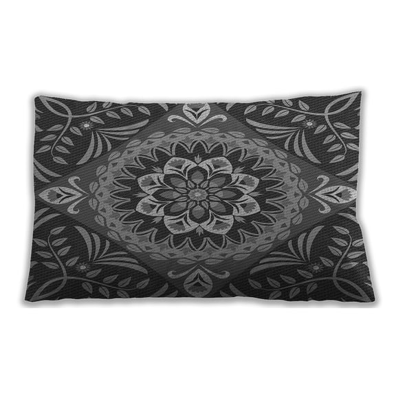 Ahgly Company Outdoor Rectangular Contemporary Lumbar Throw Pillow, 13 inch by 19 inch