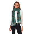 thumbnail image 2 of FORMRS Womens Scarf Winter Soft Long Big Warm Shawls Wrap Tassel Scarves, Green Art Abstract Pattern, 2 of 9