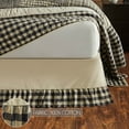 thumbnail image 2 of VHC Brands My Country Farmhouse Bedding for Bedroom Dust Ruffle Gathered Checkered King Size Bed Skirt, Tan Navy, 2 of 3