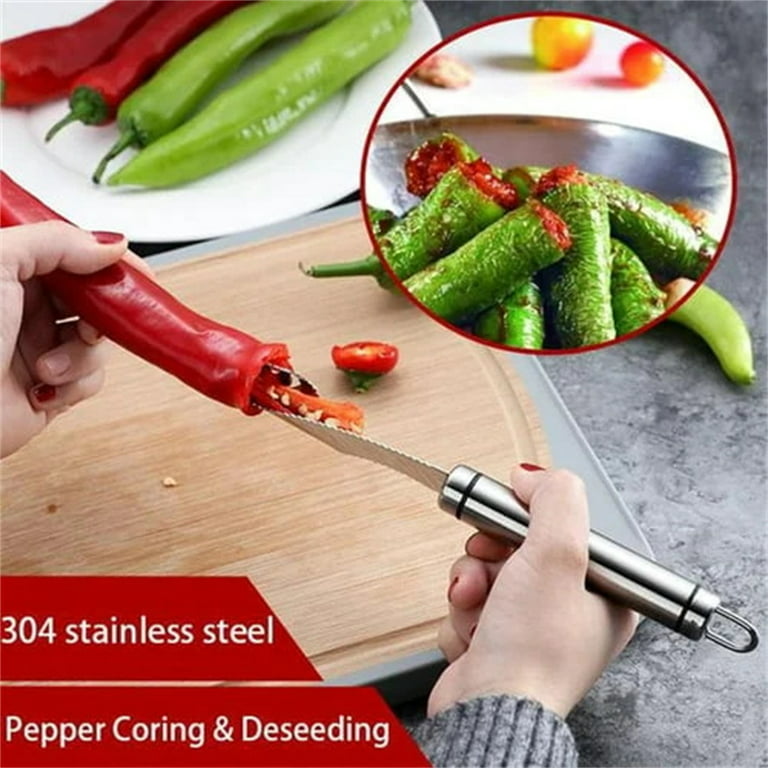Jalapeno Pepper Corer, Pepper Cutter Corer Slicer Tomato Fruit Kitchen  ToolsX2