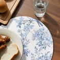 thumbnail image 3 of Blue White Flowers Round 13 Inch Placemats Set of 2, Spring Summer Floral Botanical HeatResistant Non Slip Place Mats for Dining Table, Wipeable Braided Kitchen Table Mats for Housewarming, 3 of 9