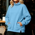thumbnail image 3 of Sevevn Women's Oversized Turtleneck Fleece Long Sleeve Sweatshirt Winter Casual, 3 of 4