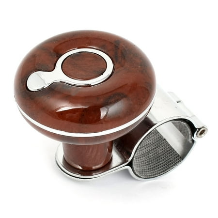 Brown Wheel - Practical Plastic Metal Power Handle Steering Wheel Knob for Car Boat Brown