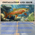 thumbnail image 3 of 1 Pcs 2D Flat License Plate Covers & Frames, Rainbow Trout For Decorative Front, Waterproof For Decoration Aluminum License Plate Covers & Frames Cover For Men Women, 12" X 6", 3 of 7