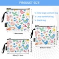 thumbnail image 3 of Dailycode Reusable Ziploc Bags Leakproof Sandwich Snack Freezer Bags Hand-drawn Chicken Flower Bird 3 pack, 3 of 7