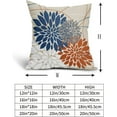 thumbnail image 5 of Blue Orange Flower Pillow Covers 20x20 Inch Dahlia Decorative Throw Pillows Modern Geometry Floral Outdoor Farmhouse Pillowcase Linen Square Cushion Case Decor for Home Sofa Couch Bed, Set of 2, 5 of 6