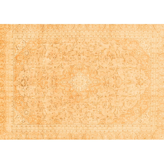 Ahgly Company Indoor Rectangle Abstract Orange Modern Area Rugs, 5' x 8'