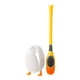 thumbnail image 1 of Escobilla de baño con soporte, cepillo de limpieza ergonómico, lindo, independiente, cabezal de cepillo de múltiples caras, depurador de inodoro para Amarillo, 1 of 9