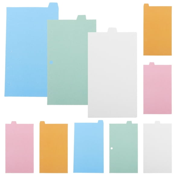 Worgeous 2 Sets Binder Dividers Note Index Separator Page Office 10.50X6.20X0.01CM