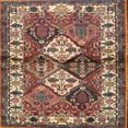 thumbnail image 1 of Ahgly Company Indoor Square Traditional Brown Red Persian Area Rugs, 7' Square, 1 of 6