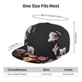 thumbnail image 6 of Daiia Butterfly with Fowers print Flat Bill Hats Flat Brim Trucker Cap Baseball Cap Adjustable Classic Low Profile Hat Unconstructed Plain Cap, 6 of 9