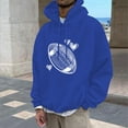 thumbnail image 4 of Mens Hoodies Pullover Solid Fleece Lined Long Sleeve Crewneck Sweatshirt Tops with Pocket Fall Winter Comfrt Hoodie Gift For Men (BU1-d, 2XL), 4 of 4