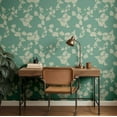 thumbnail image 3 of S4sassy Removable Nature-inspired Waterproof Wall Wrap, Textured Finish Wallcover, Blossom Print Contact Paper for Walls, Cabinets, Dresser, Self Adhesive Vinyl Wallpaper Roll- Green (25"x240" inch), 3 of 9