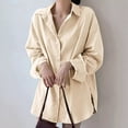 thumbnail image 4 of Clothing 2025 Super Soft Wrinkle Free Button Down Shirts for Women Formal Work Dress Blouses Tops Womens Button Down Shirts Boyfriend Long Sleeve Oversized Blouses Tops, 4 of 6