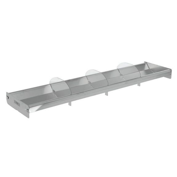 HUBERT Seafood Merchandising Tray Reversible Stainless Steel - 28 1/2" L x 6" W x 2" H