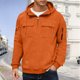 thumbnail image 1 of pstuiky camisas de manga larga para hombre, Sudadera con capucha, cremallera de un cuarto y múltiples bolsillos de manga larga de color liso para hombre camisetas de hombre m, 1 of 4