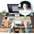 thumbnail image 4 of Large Mouse Pad 31.4 x 15.7inches 3mm XXL Extended Gaming Mouse Pad Mat with Non-Slip Base Stitched Mousepad for Computer,Office,Keyboard and Laptop-Waves，Waterproof Desk Mat, 4 of 6