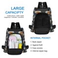 thumbnail image 6 of FORMRS Women's Travel Backpack Purse Anti-Theft Hidden Pockets Casual Shoulder Bag, Orange Elegant Geometric, 6 of 7