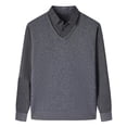 thumbnail image 2 of Royisotas Fashion Shirts for Men Shirt Long Sleeve Big and Tall Turndown Collar Fleece Mens Tops, 2 of 8