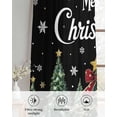 thumbnail image 6 of Black Christmas Sheer Curtains 84 Inch Length 2 Panels Set for Living Room/Bedroom, Snowflake Xmas Christmas Tree Kitchen Curtains Grommet Semi-Sheer Curtains Drapes Voile Window Treatments 42"x84"x2, 6 of 7