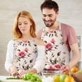 thumbnail image 3 of Pioneer Flower Floral Print Pattern Apron-Garden Aprons for Women with Pockets-Cotton Linen Waterproof Kitchen Cooking Gardening Aprons Adjustable for Kitchen,Cooking,BBQ and Salon 33x27 Inch, 3 of 7