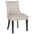 thumbnail image 3 of SAFAVIEH Lester 19" H Contemporary Glam Dining Chair, Grey/Espresso, Set of 2, 3 of 10