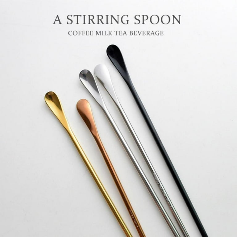 Stainless Steel Coffee Stirrers Reusable Cocktail Stirrer Drink Stirrer  Iced Tea Stirrers Stir Spoons Iced Tea Coffee Spoons - Coffee Scoops -  AliExpress