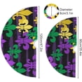 thumbnail image 3 of Coolnut Mardi Gras Christmas Tree Skirt Tree Skirt for Holiday Party Home Christmas Day Ornaments36", 3 of 6