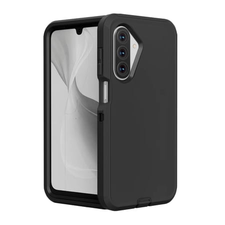 Entronix Heavy Duty Case for Galaxy A17, Shockproof Dustproof Dual Layer Protective Cover, Black