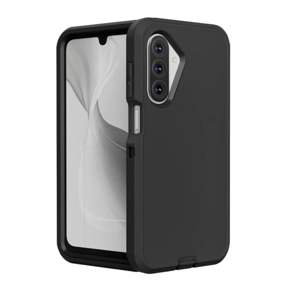 Entronix Heavy Duty Case for Galaxy A17, Shockproof Dustproof Dual Layer Protective Cover, Black