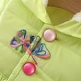 thumbnail image 4 of Chenyin 1-4T Girl's Winter Cotton Coat Jacket for Toddler Baby Butterfly Embroidery Padded Outwear Warm Cotton Puffer Hooded Jacket, 4 of 9