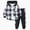 Black Toddler Boy Sets, variant on Kaprioy Boys Clothes Pants Sets Plaid Long Sleeve Hooded Button Shirt Jacket and Jogger Pants for Kids Fall Winter Outfits 3T to 7T Boys Clothes
