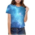 thumbnail image 1 of RXMEKW T-Shirt à Manches Courtes pour Enfants avec Imprimé Graphique, Col Rond, Mélange de Polyester Doux, Haut Décontracté pour Tout-Petits Garçons et Filles, 1 of 9