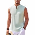 thumbnail image 2 of Lmueinov Mens Casual Tank Tops Waffle Knit Sleeveless Shirt Breathable Muscle Tank Shirts Summer Tee, S-3X, 2 of 5