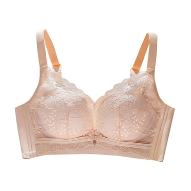 LADIGASU Bras for Women,Womens Solid Color Underwear Womens Thin Adjustment Bra Gathered Bra Double Breast Bra Daily Bra