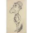 thumbnail image 3 of Claude Monet 13x18 Black Modern Framed Museum Art Print Titled - Caricature of a Man with a Large Nose (1855), 3 of 5