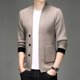 thumbnail image 4 of Chaqueta tipo cárdigan de punto de alta calidad para hombre, 4 of 5