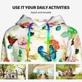 thumbnail image 4 of Xecao Floral Vintage Pattern Hoodies for Women Sweatshirts Long Sleeve Sweatshirts Pullover Outfits with Pocket-Small, 4 of 7