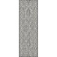 thumbnail image 1 of Unique Loom Outdoor Trellis Moroccan Rug 2' x 6' Runner Charcoal/Ivory, 1 of 2