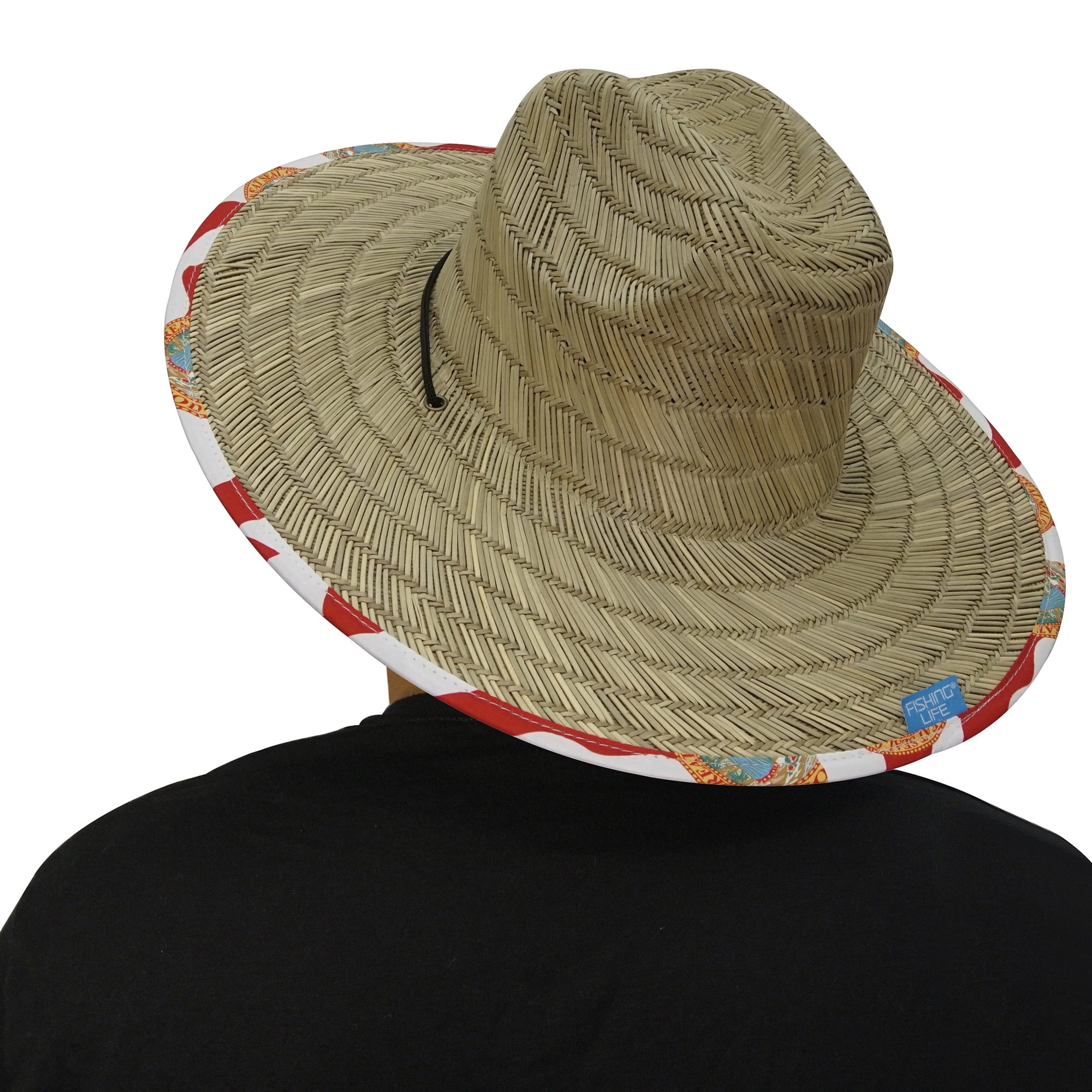 Fishing Life Florida Straw Lifeguard Hat - Adult Unisex