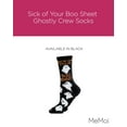 thumbnail image 2 of MeMoi Sick of Your Boo Sheet Ghostly Crew Socks - Womens - Female, 9-11, Black, 2 of 7