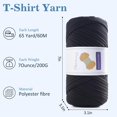thumbnail image 2 of 2 Pack T Shirt Yarn for Crocheting , Elastic Tshirt Yarn for Crochet Bag/Baskets/Home Decor, Spaghetti Yarn Thick Knitting Yarn Total Length 130 Yds, 2 of 6