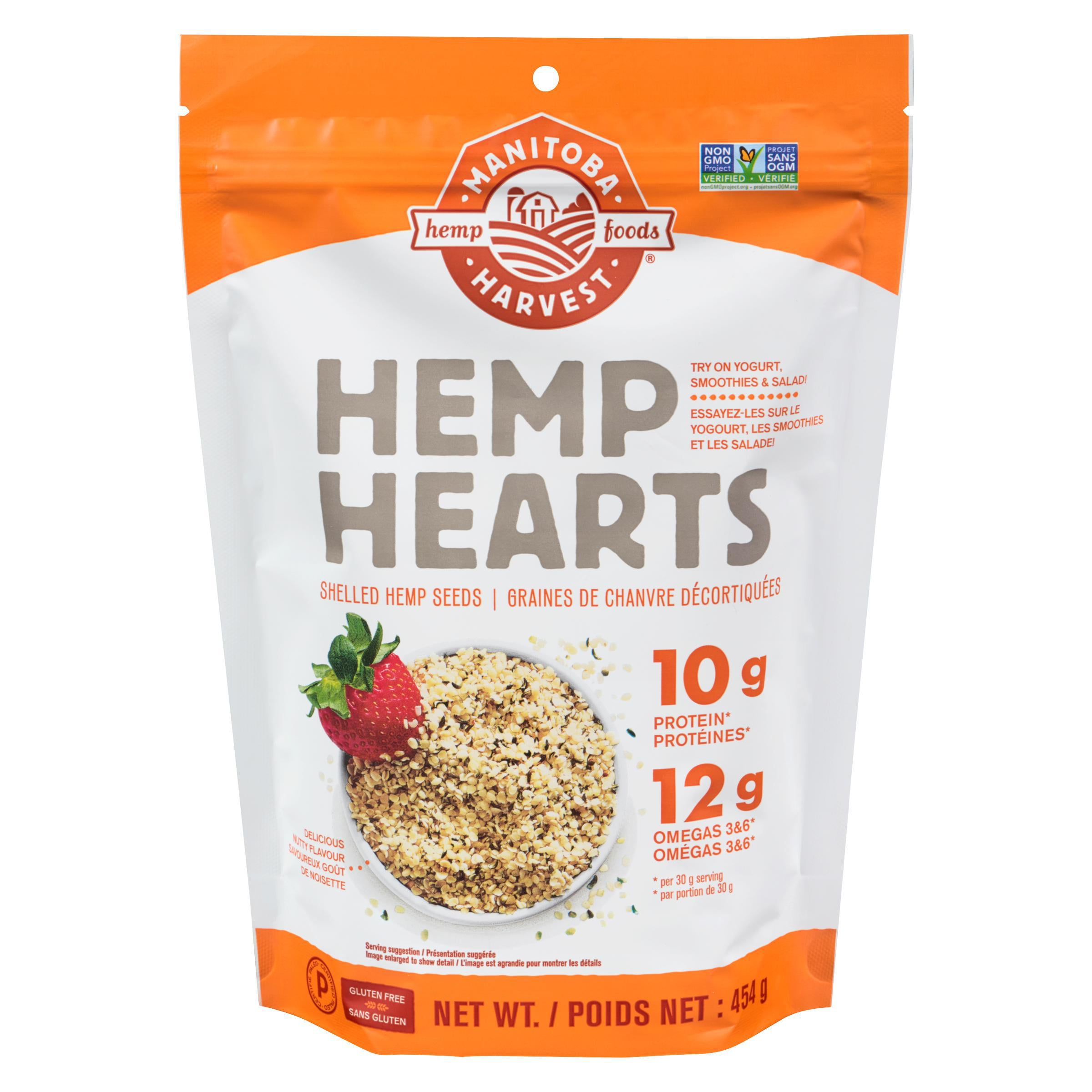 Manitoba Harvest Natural Hemp Hearts Raw Shelled Hemp Seeds, 454 g