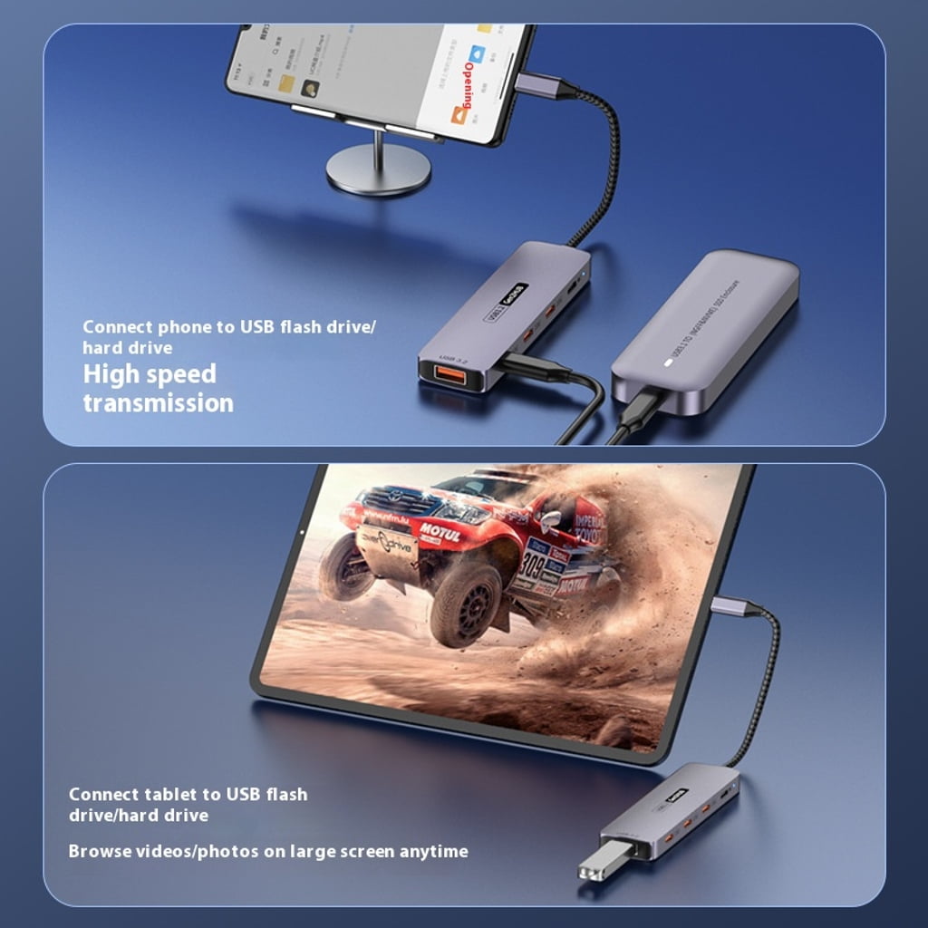 USB 3.2 Type C Hubs 10Gbps PD100W 140W Fast Charging 4K 60Hz HDTV Adapters For Computer Tablets External Drive
