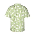 thumbnail image 4 of Xecao Rabbit And Carrot (2) print Hawaiian shirt - a stylish short-sleeve button-down for men, perfect for casual beach and tropical outings., 4 of 9