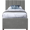 thumbnail image 3 of Meridian Furniture Hudson Gris Cuir Végane Lit Gigogne Simple, 3 of 10