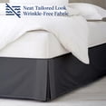 thumbnail image 4 of SKY BEDDINGS Luxury Pleated Queen Bed Skirt with Split Corners - 14 Inch Tailored Drop - Pleated Dust Ruffle - Wrinkle-Free 100% Microfiber - Easy Fit, Soft & Durable - Dark Grey, 4 of 5