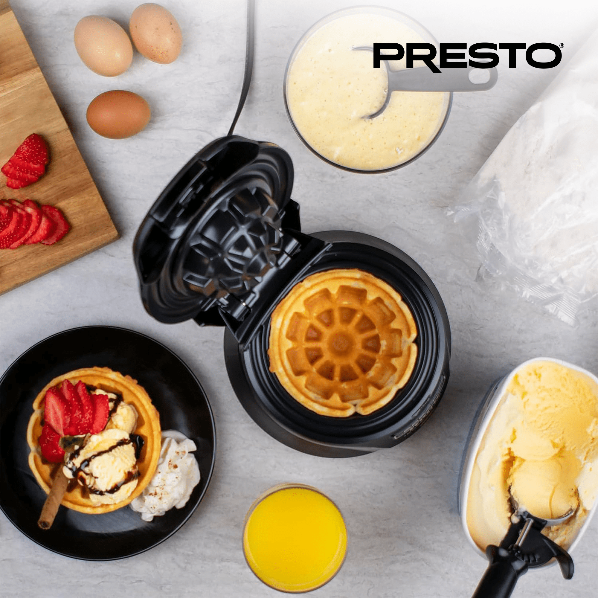 Presto 03500 Belgian Waffle Bowl Maker